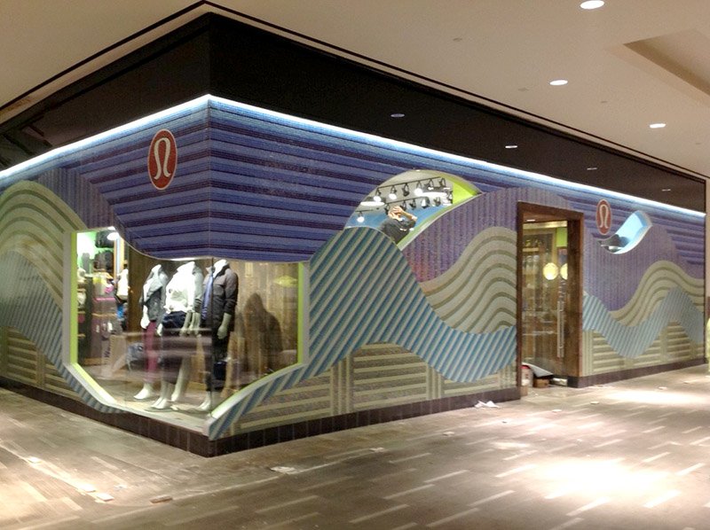 Lululemon Athletica winkel met golfmotief