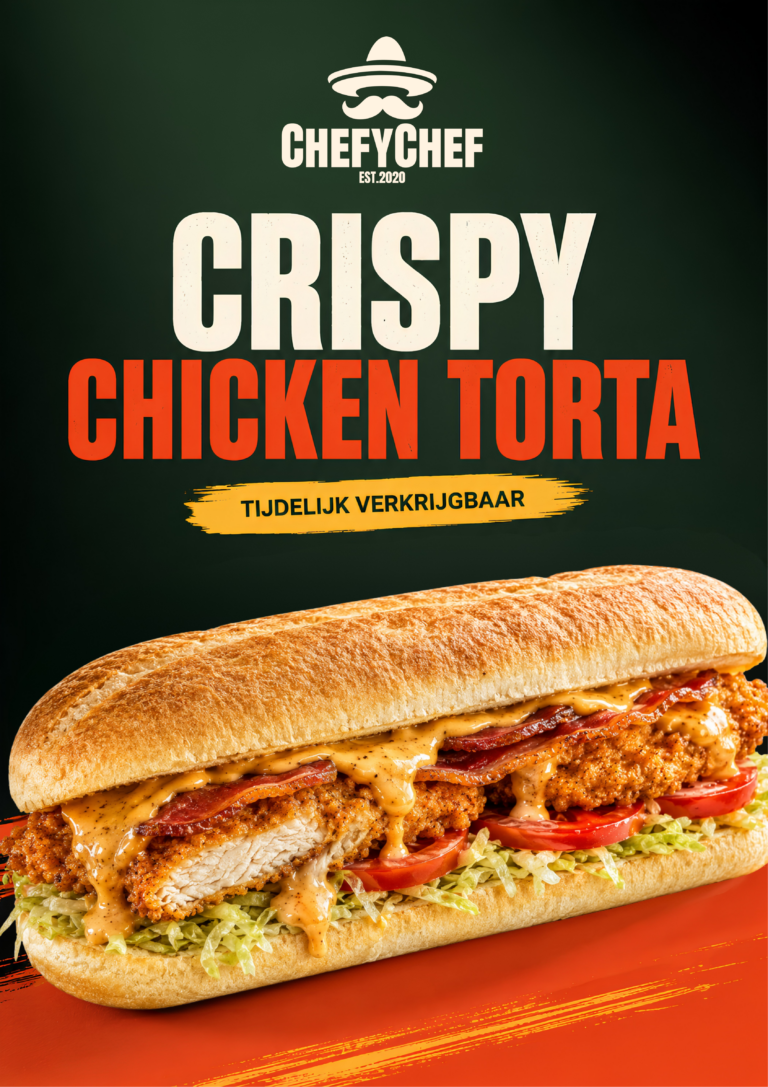 Crispy Chicken Torta met krokante kip
