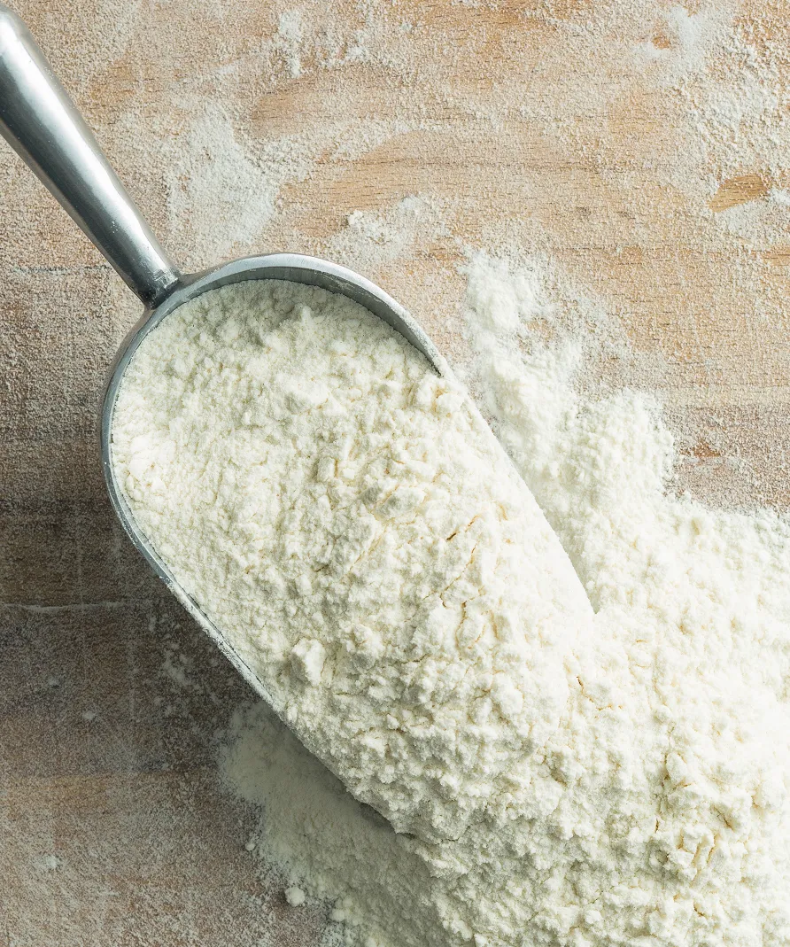 Flour in a scoop