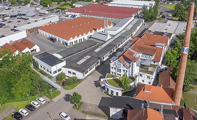 Luchtfoto van de Storopack-vestiging in Metzingen