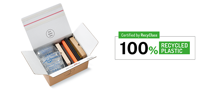 Beeld van RecyClass-gecertificeerde verpakking van karton